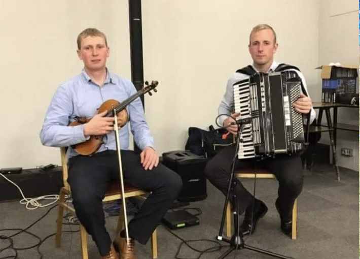 Tom and Jim Gold with accordian and violin 